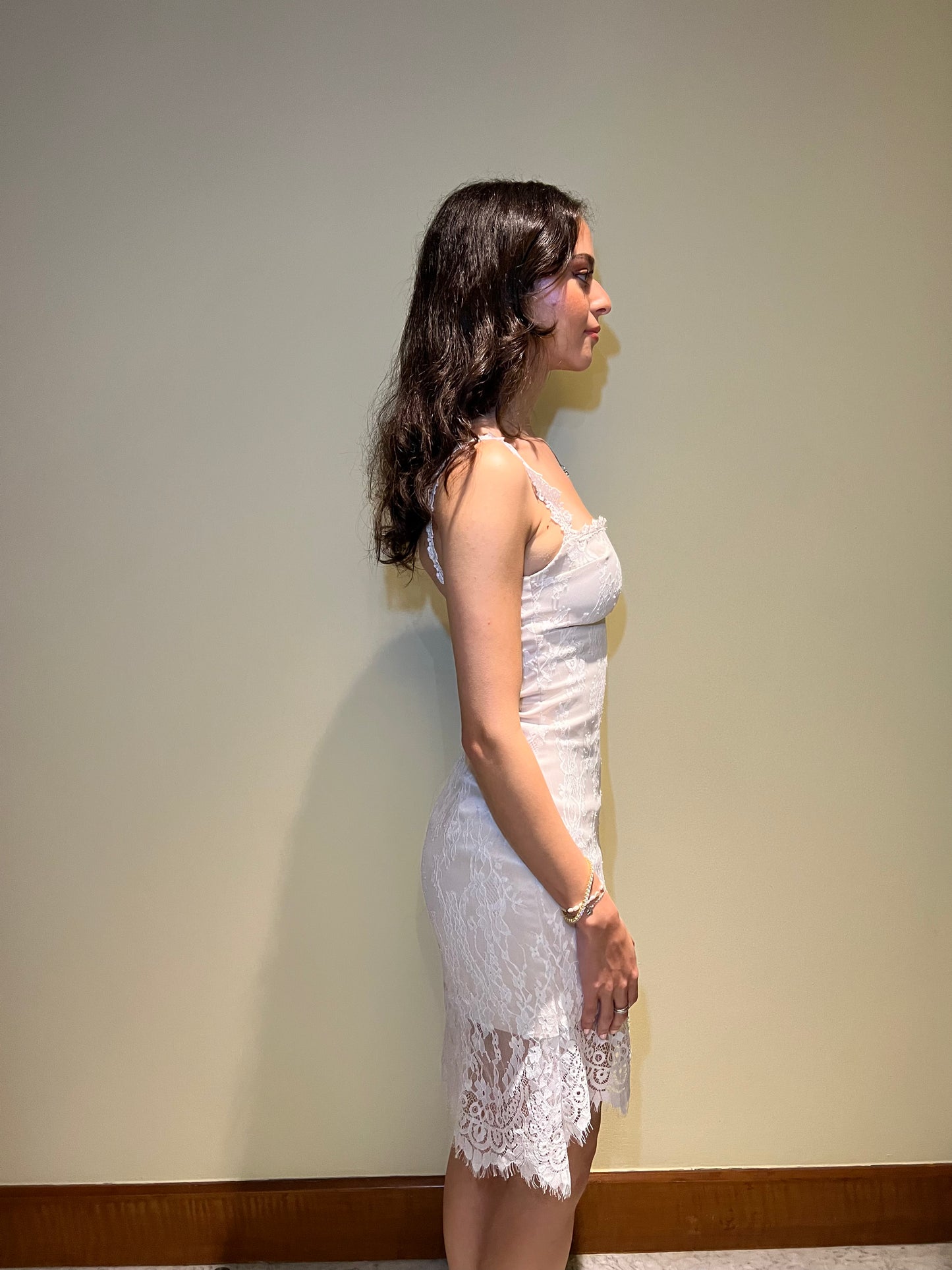 The Esmeralda Dress In White Lace