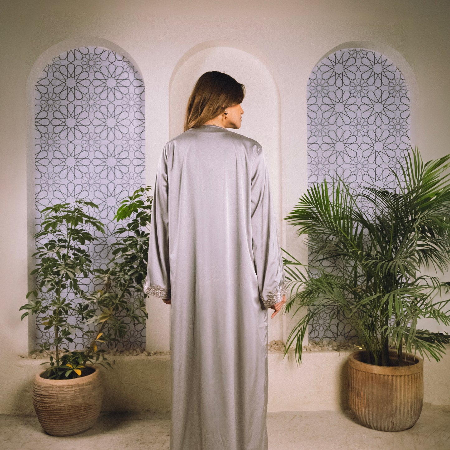 The Cherry Cola Kaftan In Cherry/Silver