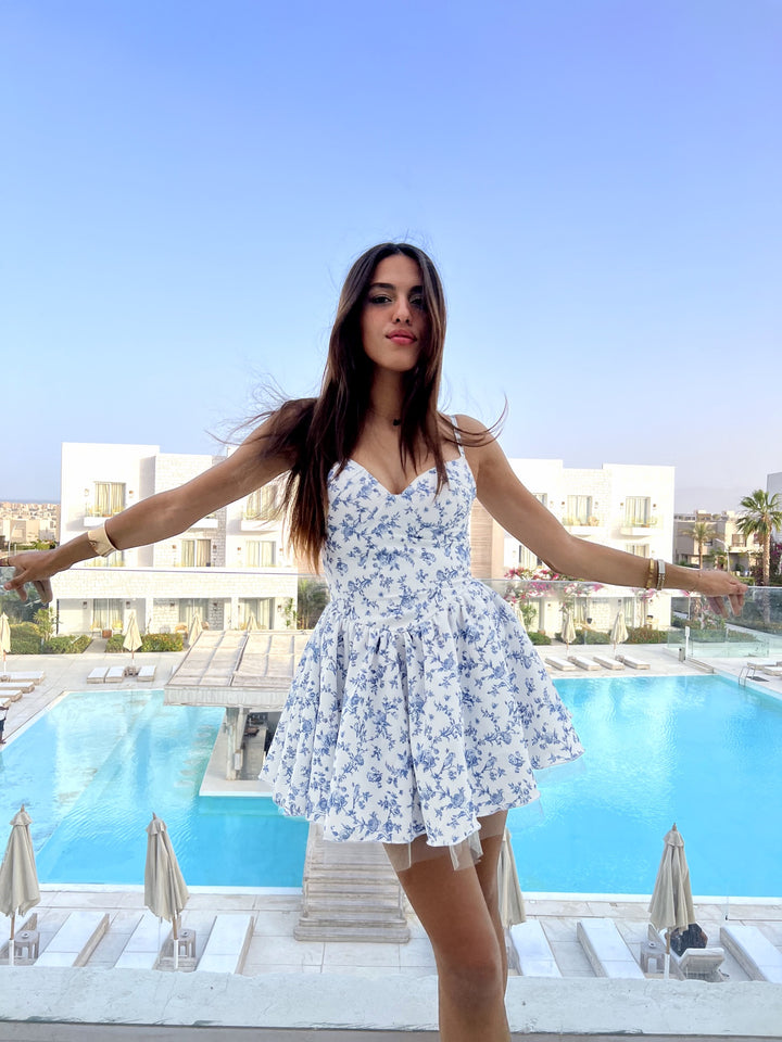 The Azure Dress In White And Blue