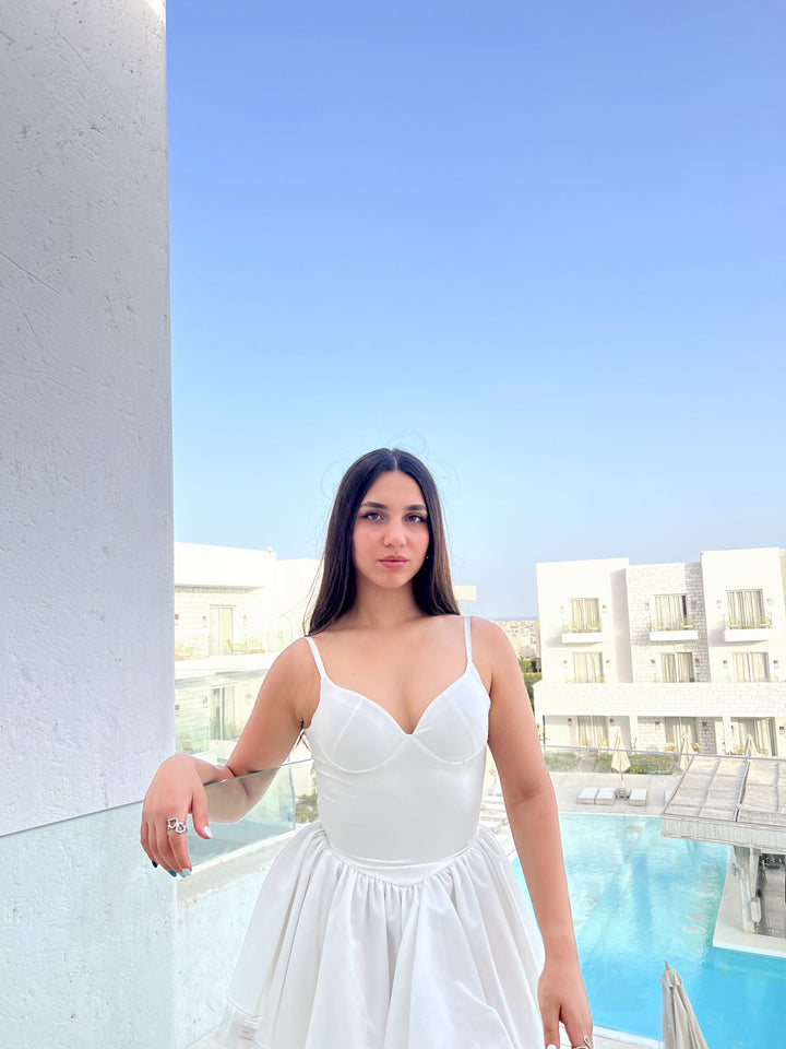 The Azure Dress In White