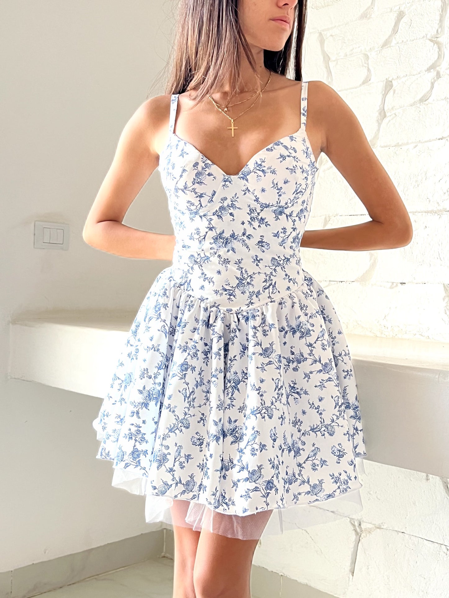 The Azure Dress In White And Blue