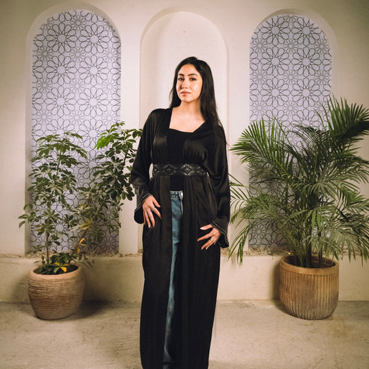 The Lumine Kaftan In Black