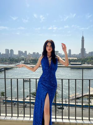 The Scarlet Dress In Royal Blue