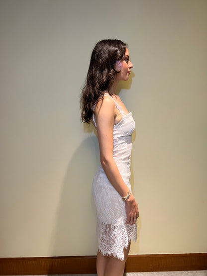 The Esmeralda Dress In White Lace