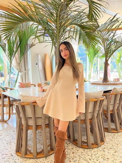 The Chloe Dress In Beige