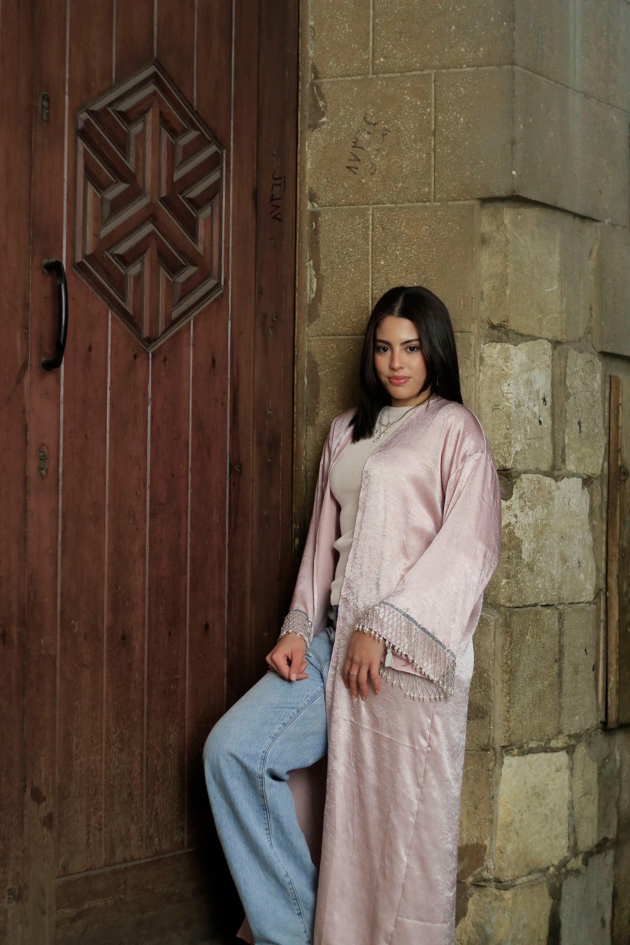 The Taffy Kaftan In Baby Pink