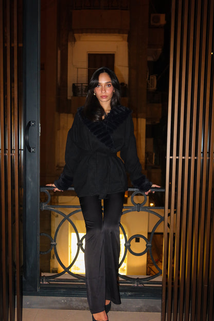 The Odessa Jacket In Black Fur