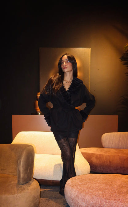 The Odessa Jacket In Black Fur