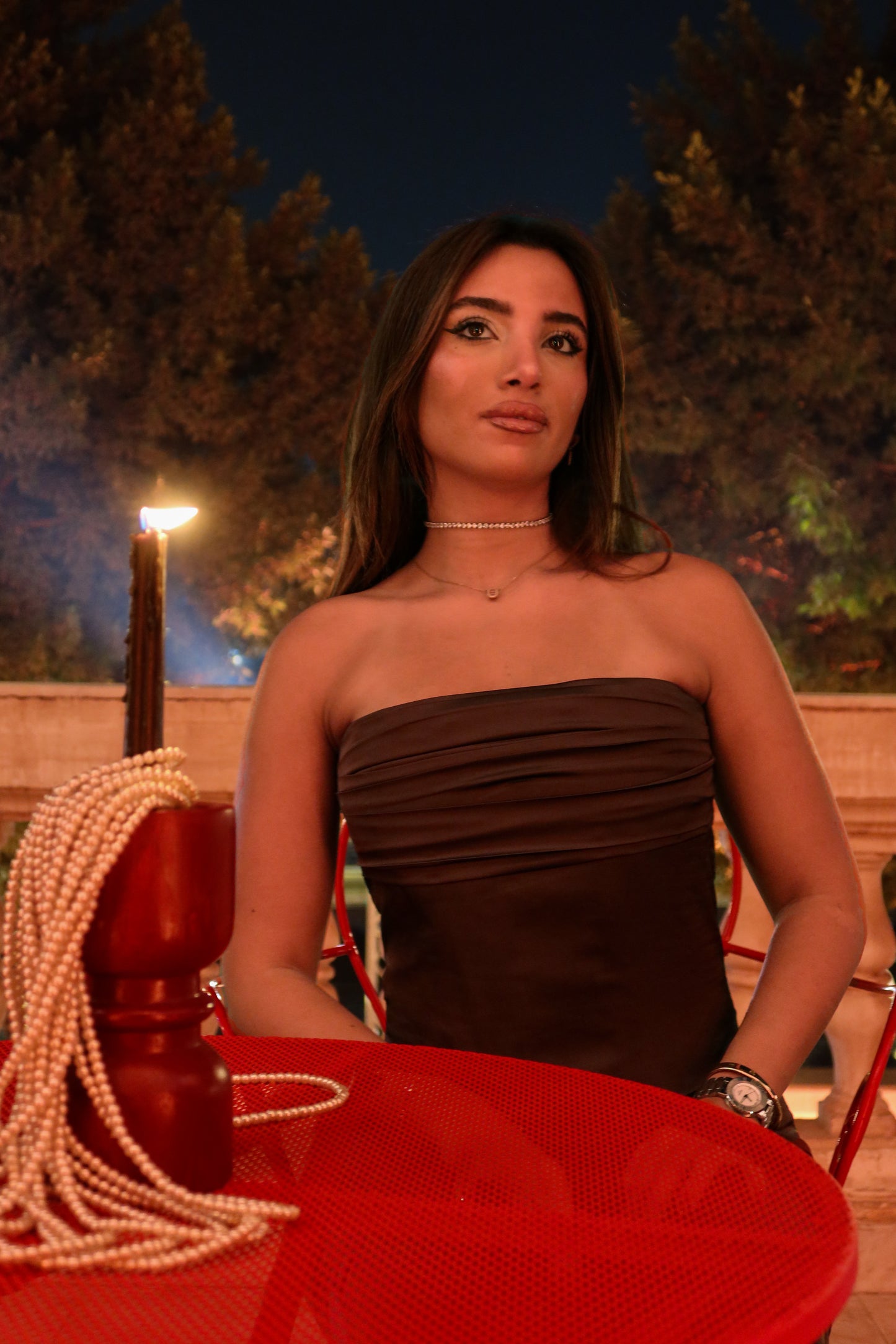 The Nocturne Corset In Brown Satin