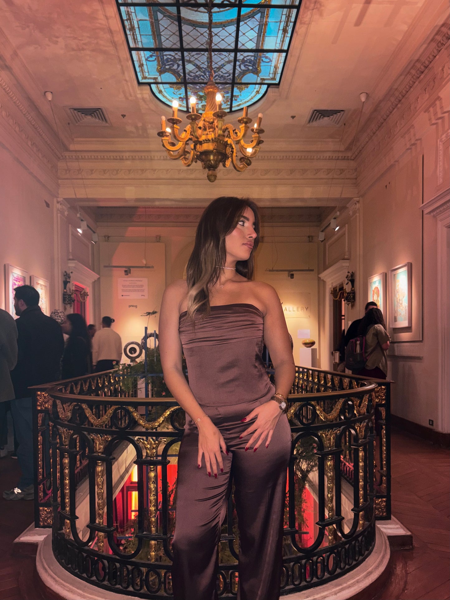 The Nocturne Corset In Brown Satin