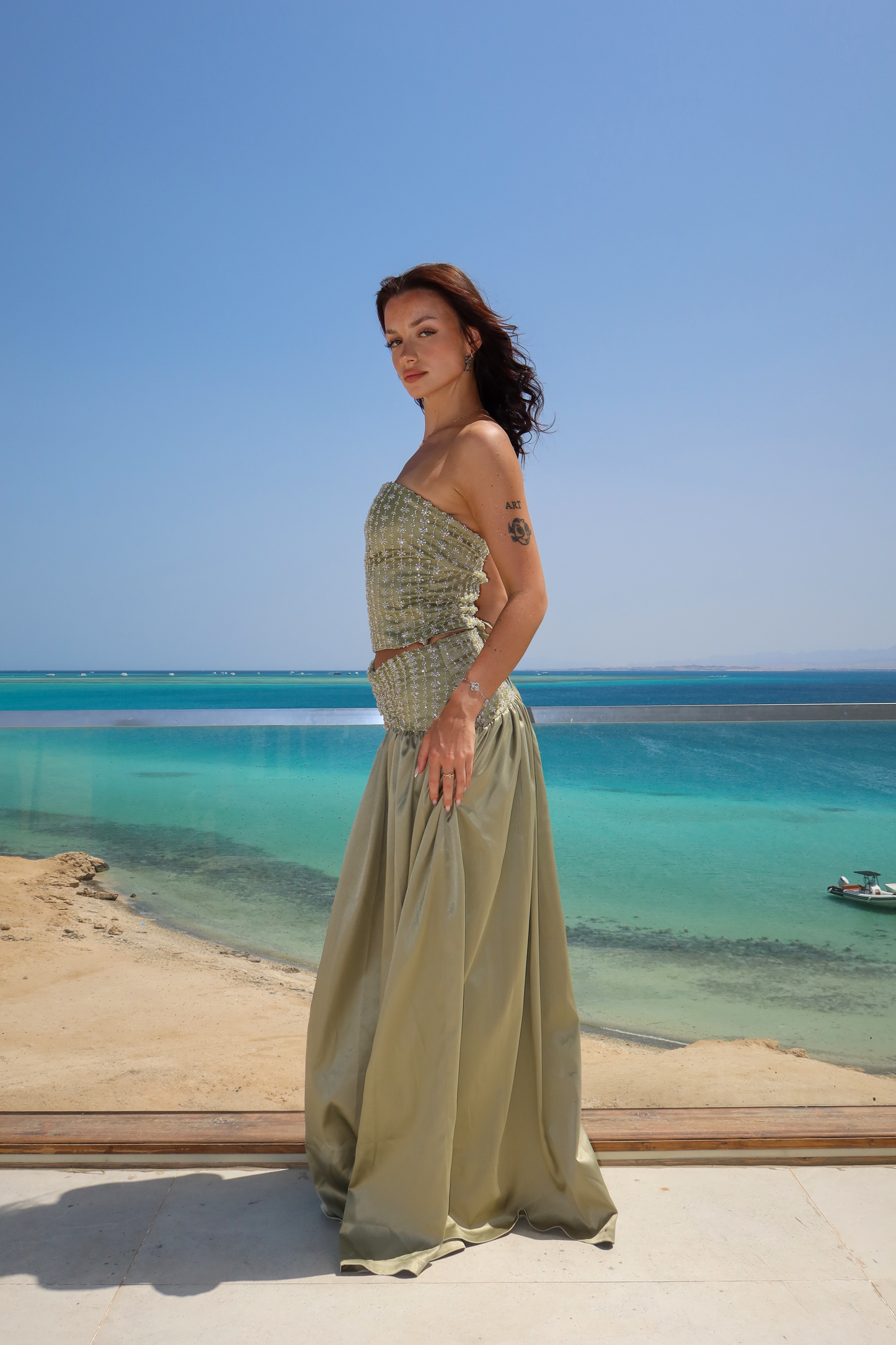 The Olive Dress In Sage Green