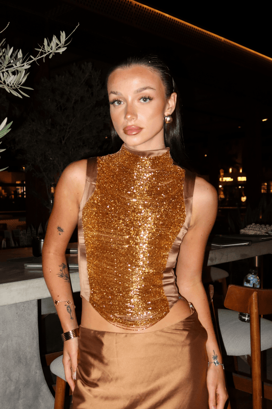 The Aurelia Top In Bronze